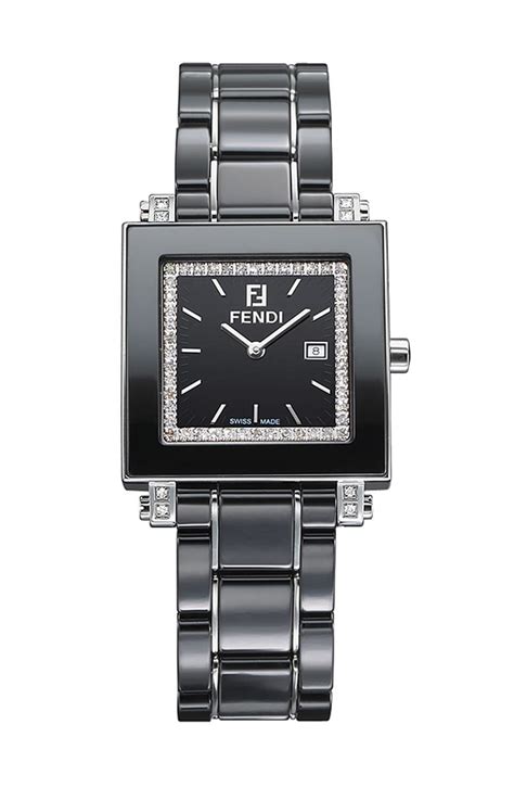 fendi ceramic watch with diamonds|More.